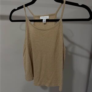 Topshop tan knit tank top